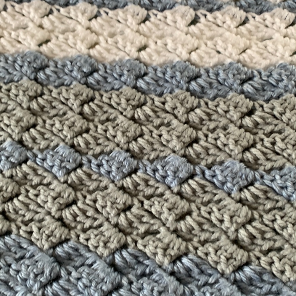 Hand crocheted throw